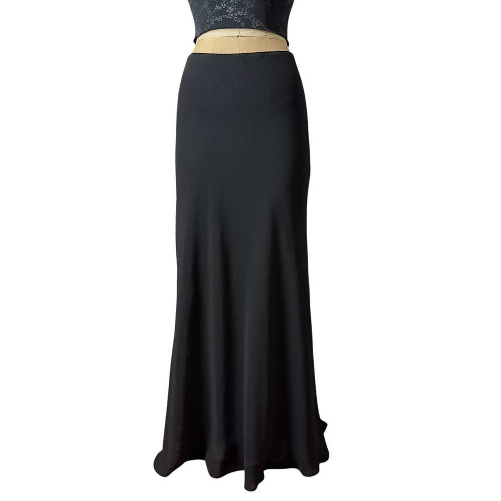 90s Minimalist Maxi Skirt Flowy High Waist Dark Romantic Whimsigoth Large